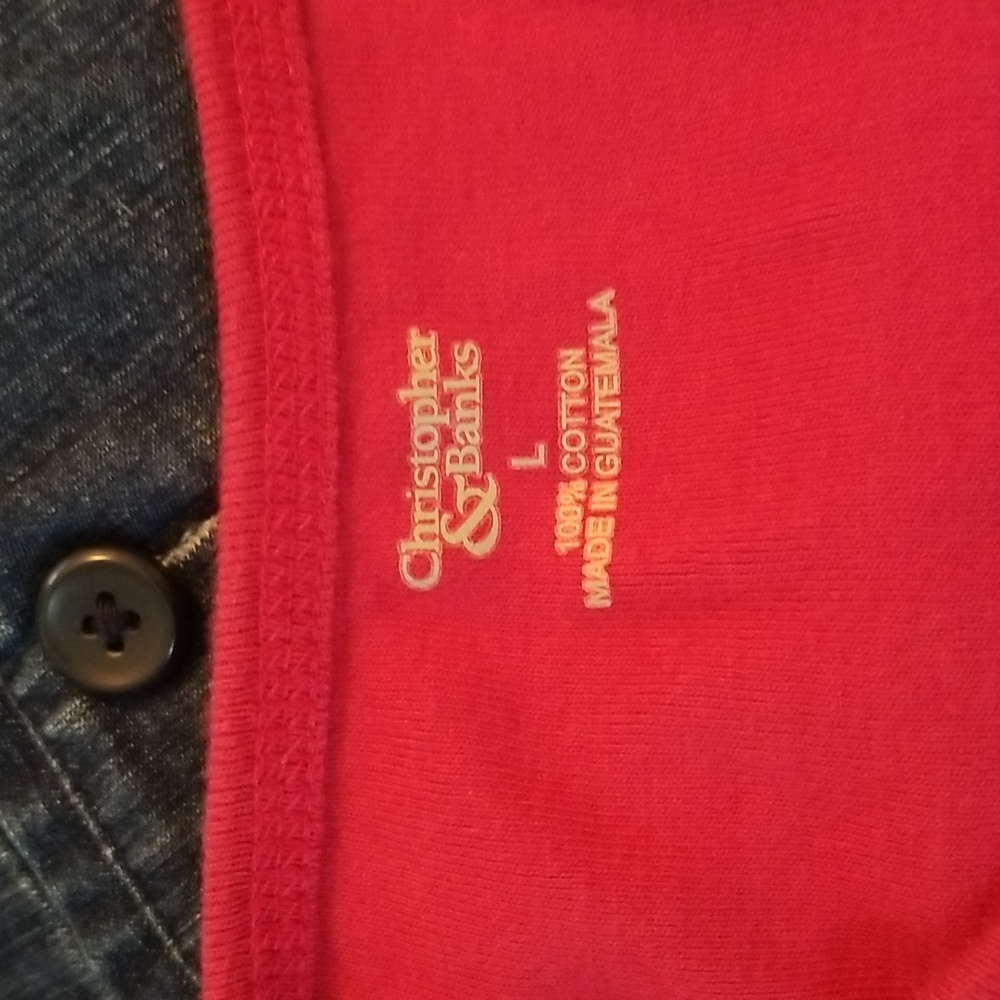 Christopher & Banks dark red tshirt - Picture 5 of 5